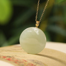 Load image into Gallery viewer, Designer Original Silver Inlaid Natural Fine Jade Necklace Pendant Retro Exquisite Ladies Jewelry
