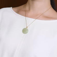 Load image into Gallery viewer, Designer Original Silver Inlaid Natural Fine Jade Necklace Pendant Retro Exquisite Ladies Jewelry
