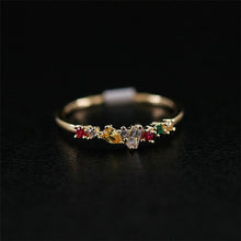 Load image into Gallery viewer, Designer Original Tourmaline Crystal Opening Adjustable Ring Luxury Inlaid Gems Jewelry
