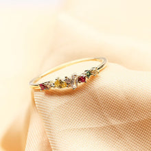 Load image into Gallery viewer, Designer Original Tourmaline Crystal Opening Adjustable Ring Luxury Inlaid Gems Jewelry
