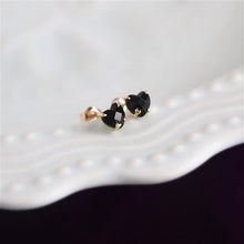 Load image into Gallery viewer, Designer&#39;s Unique Creative Silver Inlaid Black Agate Heart-shaped Earrings Retro Compact Charm Ladies Brand  Jewelry
