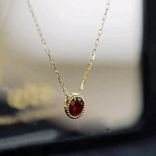 Load image into Gallery viewer, Designer&#39;s Unique Creative Silver Inlaid Garnet Necklace Pendant Vintage Style Retro Charm Ladies Brand Jewelry
