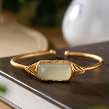 Load image into Gallery viewer, Lokaloca Natural Fine White Jade Bracelet
