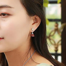 Load image into Gallery viewer, Designer Unique Creative Silver Inlaid Natural Strawberry Crystal Earrings Elegant Charm  Retro Female  Jewelry
