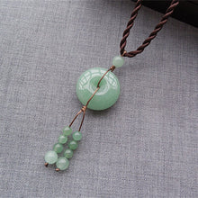 Load image into Gallery viewer, Handcrafted Natural Aventurine Jade Lucky Dount Pendant Necklace
