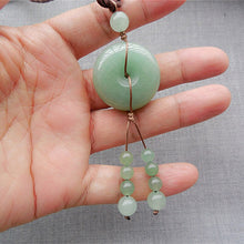 Load image into Gallery viewer, Handcrafted Natural Aventurine Jade Lucky Dount Pendant Necklace
