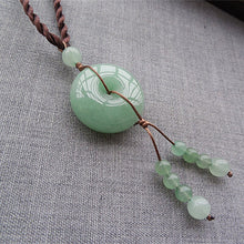 Load image into Gallery viewer, Handcrafted Natural Aventurine Jade Lucky Dount Pendant Necklace
