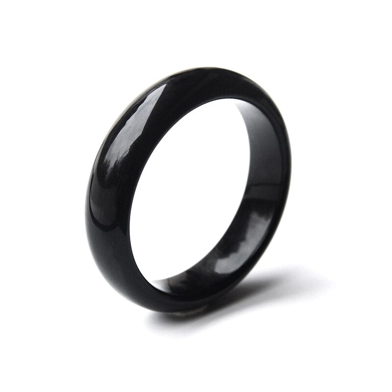 Natural Black Natural Obsidian Bangle for Women