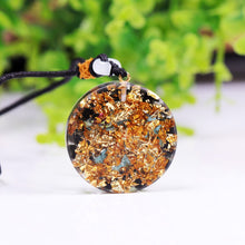 Load image into Gallery viewer, Egyptian Eye Of Horus Natural Obsidian Turquoise Pendant Orgone Energy Necklace
