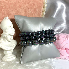 Load image into Gallery viewer, 6/8/10mm Luxury Rainbow Black Shell Pearl Beaded Bracelet
