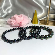 Load image into Gallery viewer, 6/8/10mm Luxury Rainbow Black Shell Pearl Beaded Bracelet
