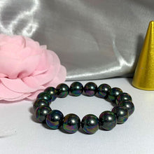 Load image into Gallery viewer, 6/8/10mm Luxury Rainbow Black Shell Pearl Beaded Bracelet
