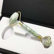 Load image into Gallery viewer, Natural Jade Double Roller Face Massager Slimming Facial Lift Skin Relaxation
