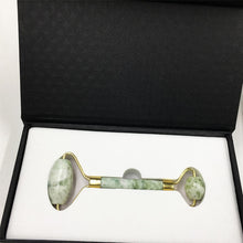 Load image into Gallery viewer, Natural Jade Double Roller Face Massager Slimming Facial Lift Skin Relaxation
