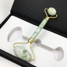 Load image into Gallery viewer, Natural Jade Double Roller Face Massager Slimming Facial Lift Skin Relaxation
