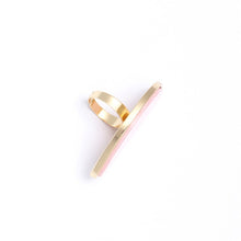 Load image into Gallery viewer, Handmade Minimalist Imitation Shell Pearl Geometry Flat Charm Ring Woman Ring
