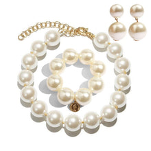 Load image into Gallery viewer, 3Pcs/Set Luxury Big Pearl Beaded Necklace Bracelet Earrings Set
