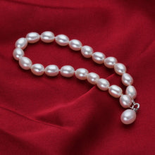 Load image into Gallery viewer, Natural Freshwater Baroque Pearl Beaded Bracelet 925 Sterling Silver Charm Bracelet
