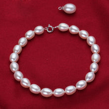 Load image into Gallery viewer, Natural Freshwater Baroque Pearl Beaded Bracelet 925 Sterling Silver Charm Bracelet
