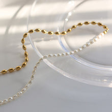 Load image into Gallery viewer, Mellifluous Half Natural Pear Beads Half 8K Gold Plated Titanium Steel Choker Necklace
