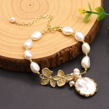 Load image into Gallery viewer, Handmade Natural Fresh Water White Pearl Charm Bracelets
