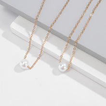 Load image into Gallery viewer, 2pcs Set Minimalist Pearl Pendant Choker Necklace &amp; Bracelet Set
