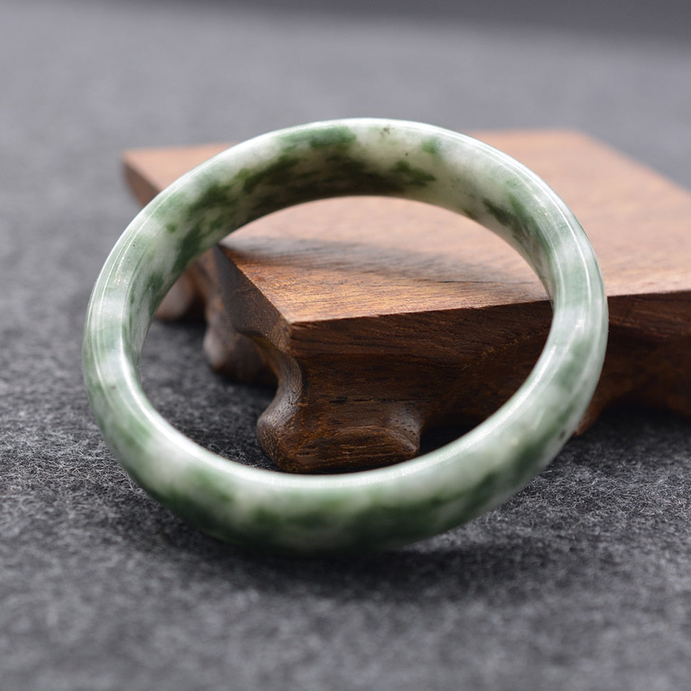 Lokaloca Handcrafted Natural Burma Jade Bangle Bracelet