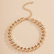 Load image into Gallery viewer, Splendid Cuban Necklace Punk Vintage Chunky Thick Link Aluminum Chain Choker Necklace
