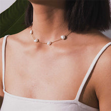 Load image into Gallery viewer, Gothic Baroque Heart Shaped Pearl Choker Necklace
