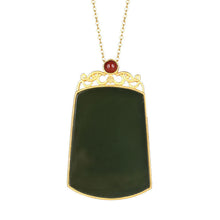 Load image into Gallery viewer, Lokaloca Natural Fine Jade Jasper Exquisite Pendant Necklace
