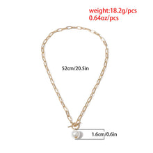 Load image into Gallery viewer, Simple Love Gothic Baroque Pearl Pendant Choker Necklace for Women
