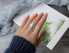 Load image into Gallery viewer, S925  Silver Retro Thai Handmade Original Elephant Shape Opening Adjustable Women&#39;s Ring
