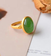 Load image into Gallery viewer, Lokaloca Natural Jade Opening Adjustable Ring
