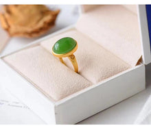 Load image into Gallery viewer, Lokaloca Natural Jade Opening Adjustable Ring
