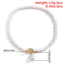 Load image into Gallery viewer, Luxury Baroque Pearl Beaded  Toggle Clasp Pendant Choker Necklace
