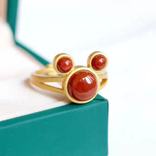 Load image into Gallery viewer, Lokaloca Natural Fine Jade Cute Adjustable Ring
