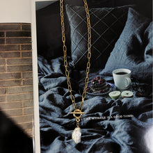 Load image into Gallery viewer, Gothic Link Chain Toggle Clasp Baroque Irregular Pearl Pendant Necklace
