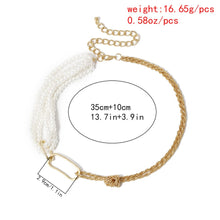 Load image into Gallery viewer, Spainish Design Luxury Punk Pearl Chain Necklace Choker
