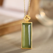 Load image into Gallery viewer, Lokaloca Original  Silver Inlaid Fine Jade Pendant Necklace
