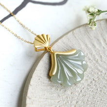 Load image into Gallery viewer, Lokaloca Natural Fine Jade Shell Pendant Necklace
