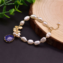 Load image into Gallery viewer, Handmade Natural Fresh Water White Pearl Charm Bracelets
