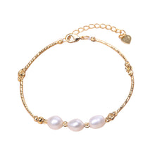 Load image into Gallery viewer, Minimalist Natural Freshwater Pearl Bangle Bracelet for Ladies
