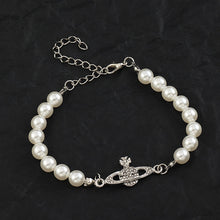 Load image into Gallery viewer, Designer Pearl Beaded Planet Charm Bracelet For Women
