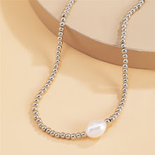 Load image into Gallery viewer, Minimalist Baroque Pearl Acrylic Beaded Chain Choker Necklace for Women
