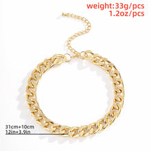 Load image into Gallery viewer, Splendid Cuban Necklace Punk Vintage Chunky Thick Link Aluminum Chain Choker Necklace
