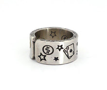 Load image into Gallery viewer, Original Designer Money Stars Poker Smiling Face Opening Adjustable Ring Unique Creative Punk Style Women&#39;s Brand Jewelry
