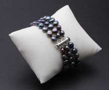 Load image into Gallery viewer, Multilayer Natural Freshwater Pearl Beaded Bangle Bracelet for Ladies
