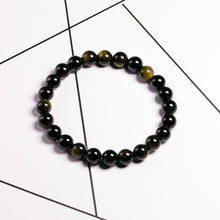 Load image into Gallery viewer, Natural Golden Black Obsidian 6/8/10/12mm Chakra Wrist Mala Beaded Bracelet
