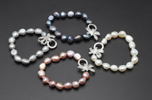 Load image into Gallery viewer, Natural Freshwater Baroque Pearl Beaded Charm Bracelets for Ladies
