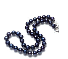 Load image into Gallery viewer, Genuine Natural Freshwater Black Pearl Beaded Necklace for Ladies
